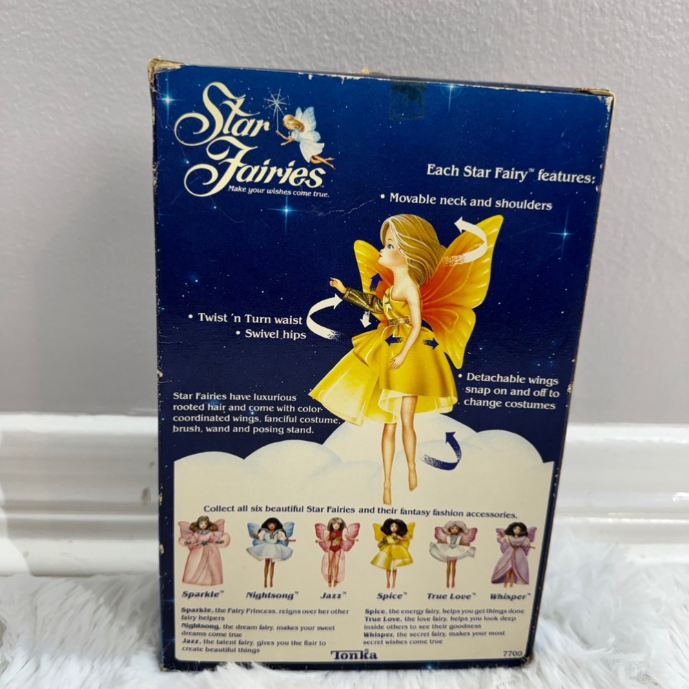 Star Fairies NIGHTSONG Doll Set Wings African American Tonka Vintage 1985 NWT - Picture 6 of 9
